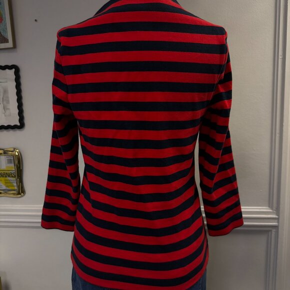 Kate Spade Saturday Striped Stretch Knit Pullover Coastal French Girl Timeless - Picture 4 of 8